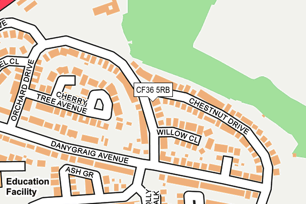 CF36 5RB map - OS OpenMap – Local (Ordnance Survey)