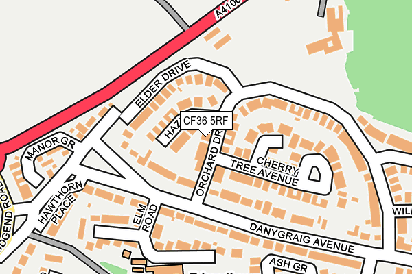 CF36 5RF map - OS OpenMap – Local (Ordnance Survey)