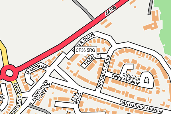 CF36 5RG map - OS OpenMap – Local (Ordnance Survey)