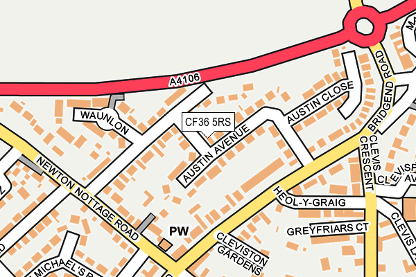 CF36 5RS map - OS OpenMap – Local (Ordnance Survey)