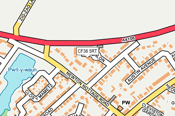 CF36 5RT map - OS OpenMap – Local (Ordnance Survey)