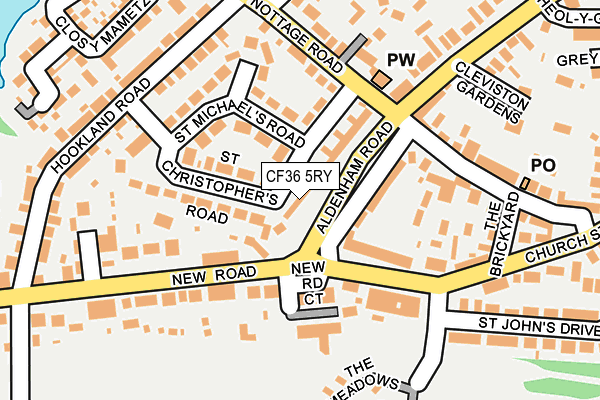 CF36 5RY map - OS OpenMap – Local (Ordnance Survey)