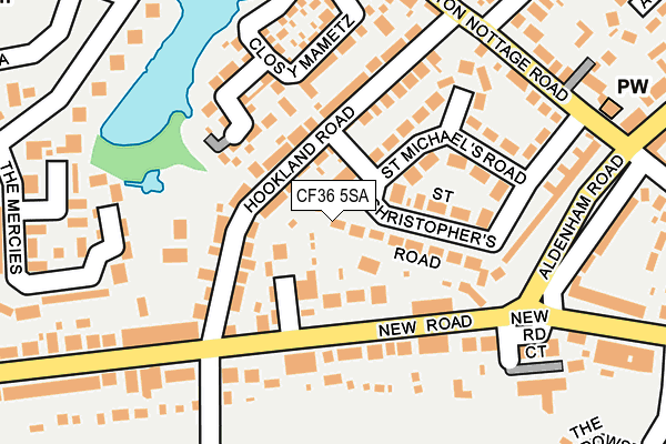 CF36 5SA map - OS OpenMap – Local (Ordnance Survey)