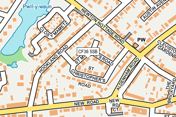 CF36 5SB map - OS OpenMap – Local (Ordnance Survey)