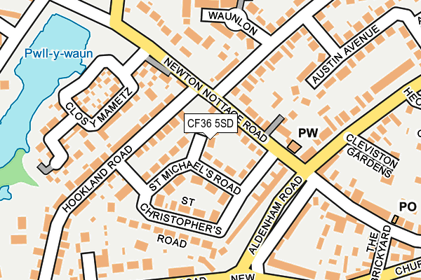 CF36 5SD map - OS OpenMap – Local (Ordnance Survey)