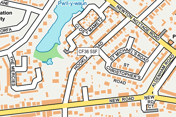 CF36 5SF map - OS OpenMap – Local (Ordnance Survey)