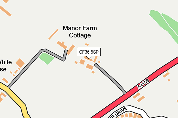 CF36 5SP map - OS OpenMap – Local (Ordnance Survey)