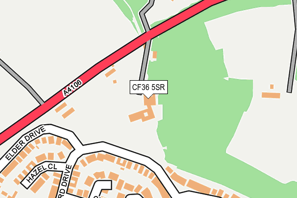 CF36 5SR map - OS OpenMap – Local (Ordnance Survey)