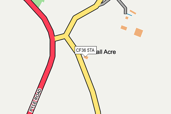 CF36 5TA map - OS OpenMap – Local (Ordnance Survey)