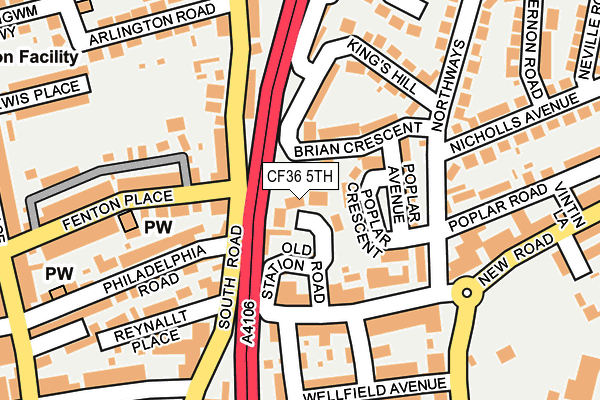 CF36 5TH map - OS OpenMap – Local (Ordnance Survey)