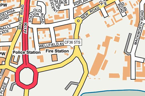 CF36 5TS map - OS OpenMap – Local (Ordnance Survey)