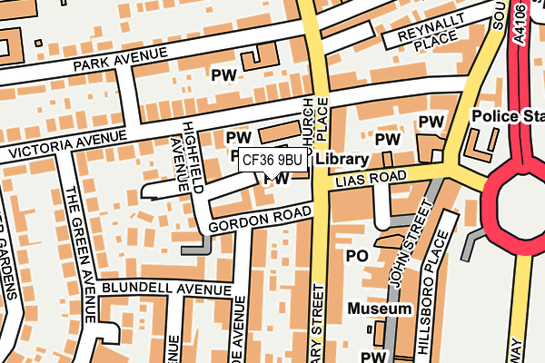 CF36 9BU map - OS OpenMap – Local (Ordnance Survey)