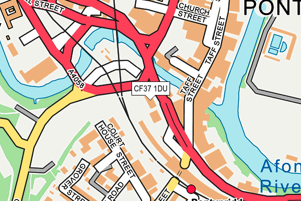 CF37 1DU map - OS OpenMap – Local (Ordnance Survey)