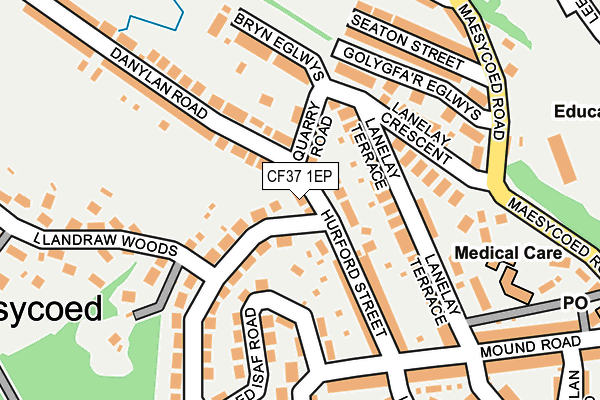 CF37 1EP map - OS OpenMap – Local (Ordnance Survey)