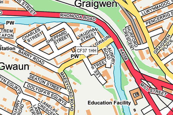 Map of PWLLGWANU STORES LTD at local scale