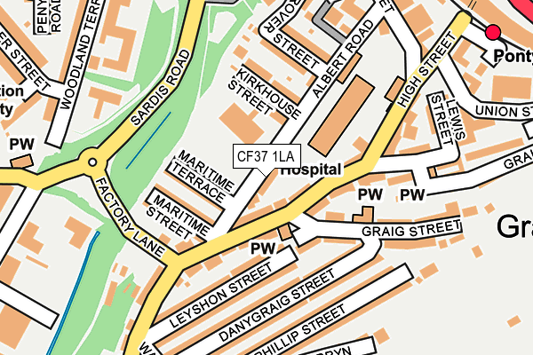 CF37 1LA map - OS OpenMap – Local (Ordnance Survey)