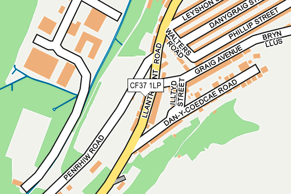 CF37 1LP map - OS OpenMap – Local (Ordnance Survey)