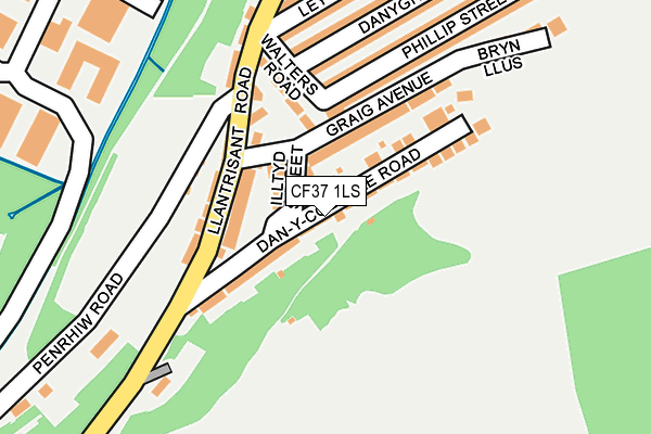 CF37 1LS map - OS OpenMap – Local (Ordnance Survey)