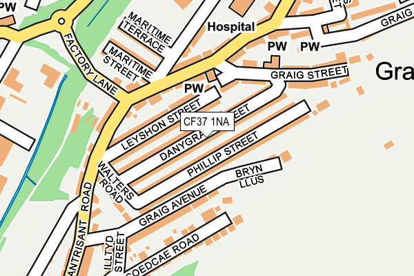 CF37 1NA map - OS OpenMap – Local (Ordnance Survey)