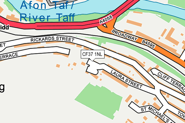 CF37 1NL map - OS OpenMap – Local (Ordnance Survey)