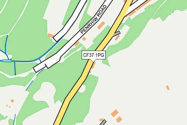 CF37 1PG map - OS OpenMap – Local (Ordnance Survey)