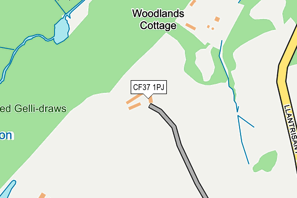 CF37 1PJ map - OS OpenMap – Local (Ordnance Survey)