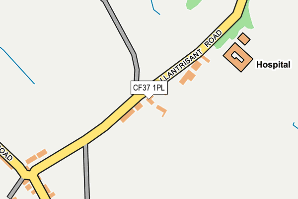 CF37 1PL map - OS OpenMap – Local (Ordnance Survey)