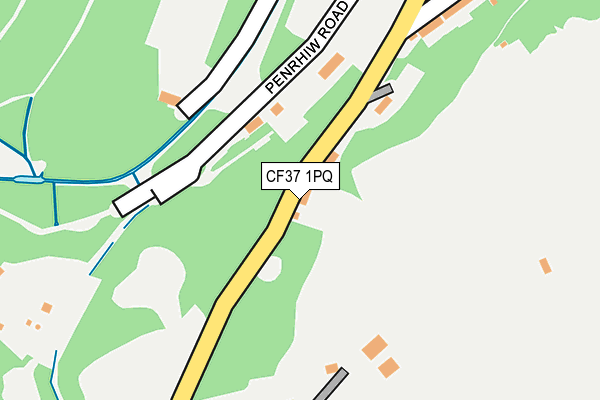 CF37 1PQ map - OS OpenMap – Local (Ordnance Survey)