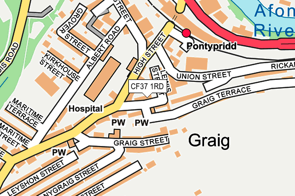 CF37 1RD map - OS OpenMap – Local (Ordnance Survey)