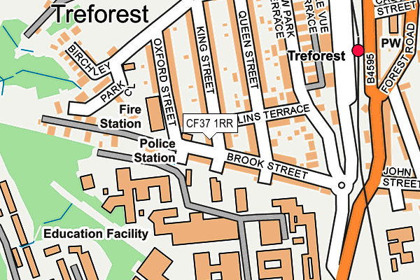 CF37 1RR map - OS OpenMap – Local (Ordnance Survey)