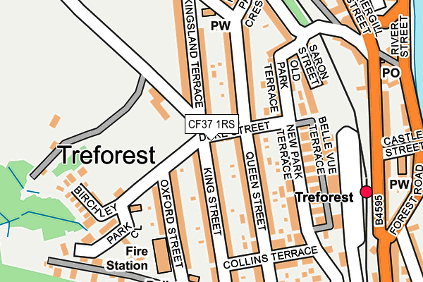 CF37 1RS map - OS OpenMap – Local (Ordnance Survey)