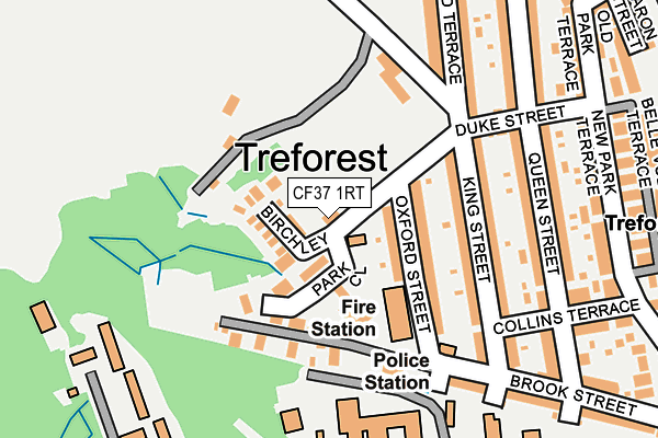 CF37 1RT map - OS OpenMap – Local (Ordnance Survey)
