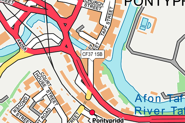 CF37 1SB map - OS OpenMap – Local (Ordnance Survey)