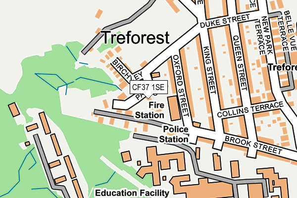 CF37 1SE map - OS OpenMap – Local (Ordnance Survey)