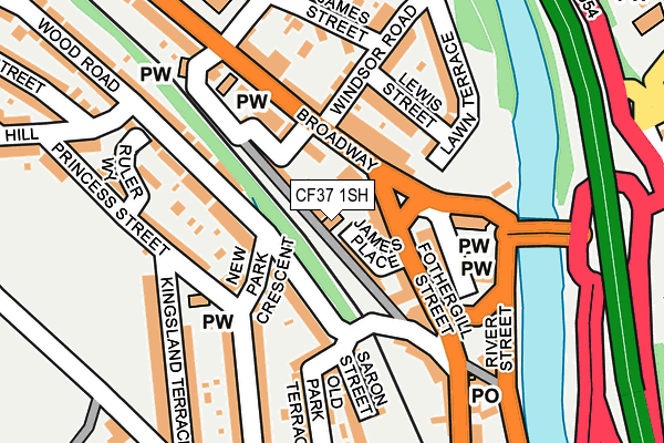 CF37 1SH map - OS OpenMap – Local (Ordnance Survey)