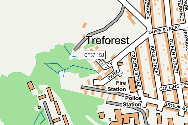 CF37 1SJ map - OS OpenMap – Local (Ordnance Survey)