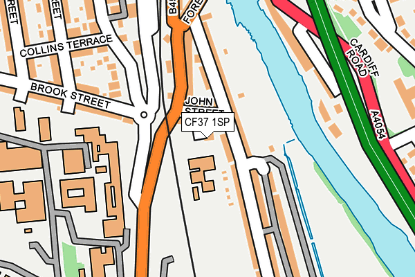 CF37 1SP map - OS OpenMap – Local (Ordnance Survey)