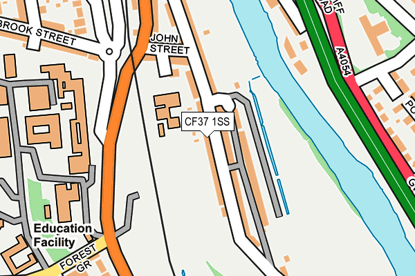 CF37 1SS map - OS OpenMap – Local (Ordnance Survey)