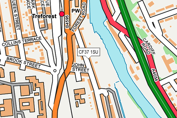 CF37 1SU map - OS OpenMap – Local (Ordnance Survey)