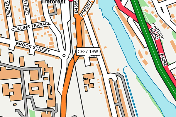 CF37 1SW map - OS OpenMap – Local (Ordnance Survey)