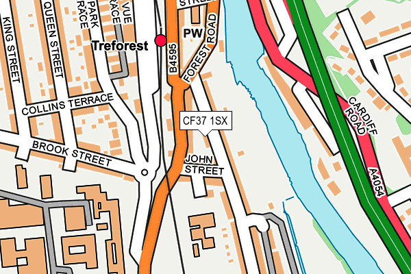 CF37 1SX map - OS OpenMap – Local (Ordnance Survey)