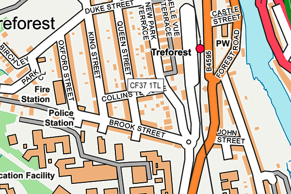 CF37 1TL map - OS OpenMap – Local (Ordnance Survey)