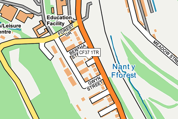 CF37 1TR map - OS OpenMap – Local (Ordnance Survey)