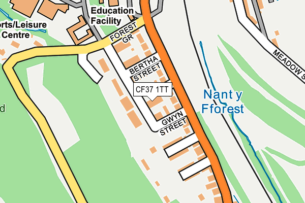 CF37 1TT map - OS OpenMap – Local (Ordnance Survey)
