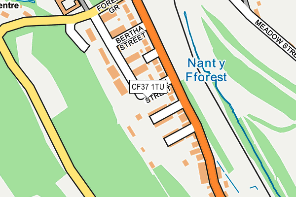 CF37 1TU map - OS OpenMap – Local (Ordnance Survey)