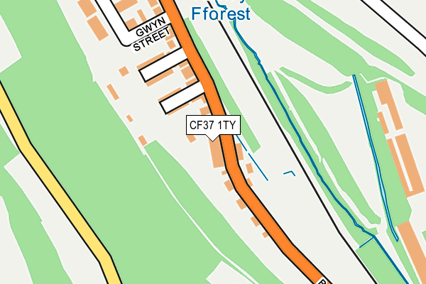 CF37 1TY map - OS OpenMap – Local (Ordnance Survey)