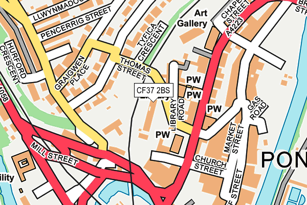 CF37 2BS map - OS OpenMap – Local (Ordnance Survey)