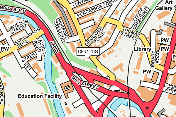 CF37 2DG map - OS OpenMap – Local (Ordnance Survey)