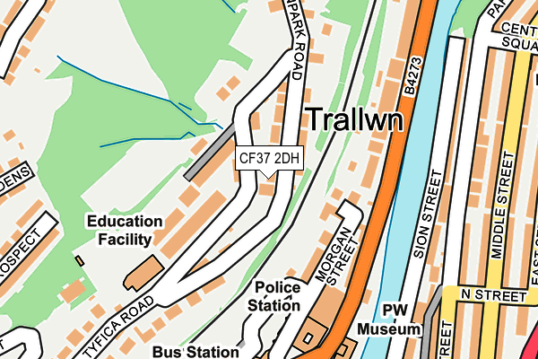 CF37 2DH map - OS OpenMap – Local (Ordnance Survey)