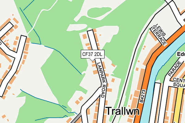 CF37 2DL map - OS OpenMap – Local (Ordnance Survey)